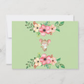 Waldland Rustikales Tiergeschlecht neutrale Babydu Einladung (Rückseite)