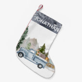 Waldland Rustikales Wasserstraßenhaus Kleiner Weihnachtsstrumpf (Vorderansicht (hängend))