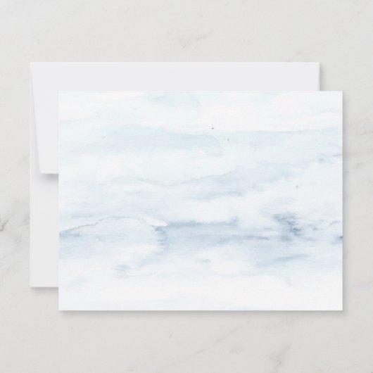 Waldland, Saitenbeleuchtung, Abendessen in Aquarel Einladung (Rückseite)