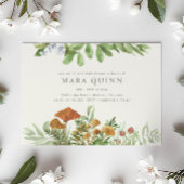 Waldland Toadstool Grünes Brautparty Einladung