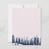 Waldland, Wald, Pinienbäume Probe Abendessen Einladung (Rückseite)