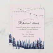 Waldland, Wald, Pinienbäume Probe Abendessen Einladung (Vorne/Hinten)