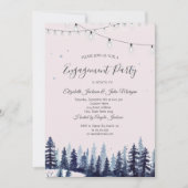 Waldland, Wald, Pinienbäume Verlobung Einladung (Vorderseite)