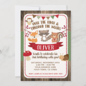 Waldland, Waldtier-Geburtstags-Einladung Einladung (Vorderseite)