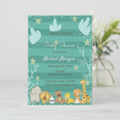 Waldland, Waldtiere Kinderdusche Einladung (Stehend Vorderseite)