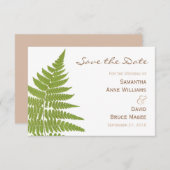 Waldland Wedding Fern Save the Date Card (Vorne/Hinten)