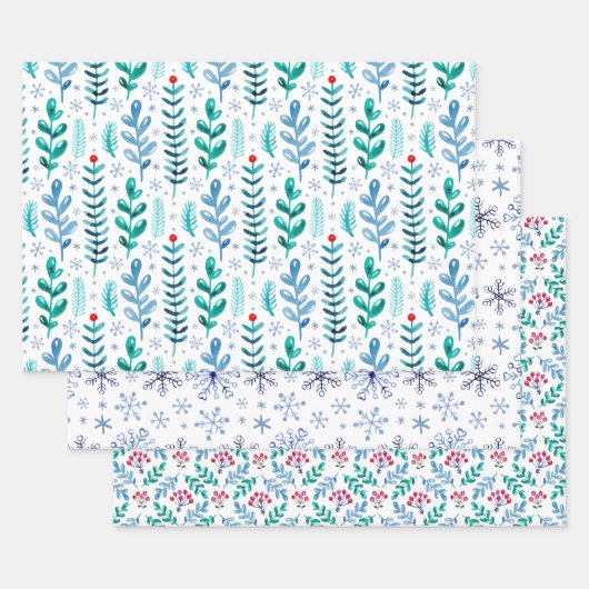 Waldland Weihnachten Winterwald Berries Geschenkpapier Set (Set)