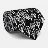 Waldland Weiß auf schwarz Krawatte (Gerollt)