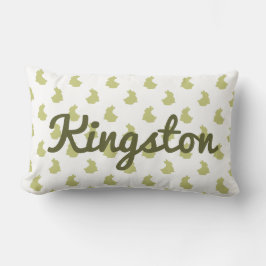 Waldland Weißes und Olivenöl Bunny Kinderzimmer Lendenkissen