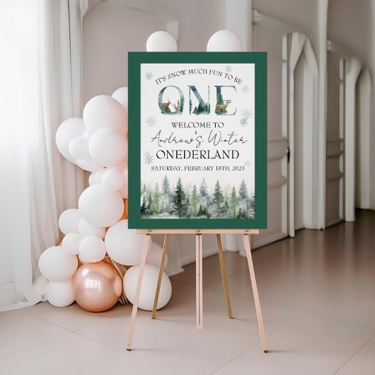 Waldland Winter ONEderland Willkommenspender Poster