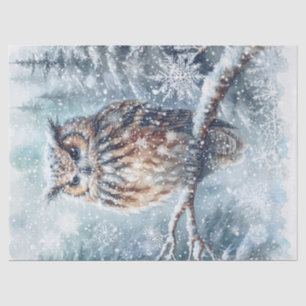Waldland Winter Owl Seidenpapier