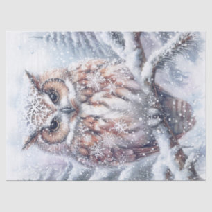 Waldland Winter Owl Seidenpapier