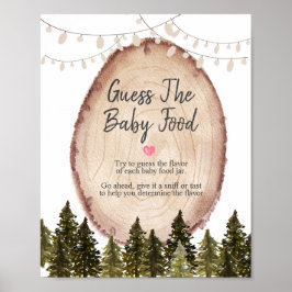 Waldland Winterwald Raten Sie das Baby Food Poster