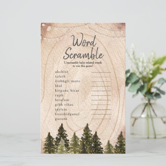 Waldland Winterwald Word Scramble (Stehend Vorderseite)