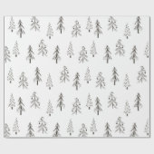 Wäldlandbaumwinterpapier Geschenkpapier (Flach)