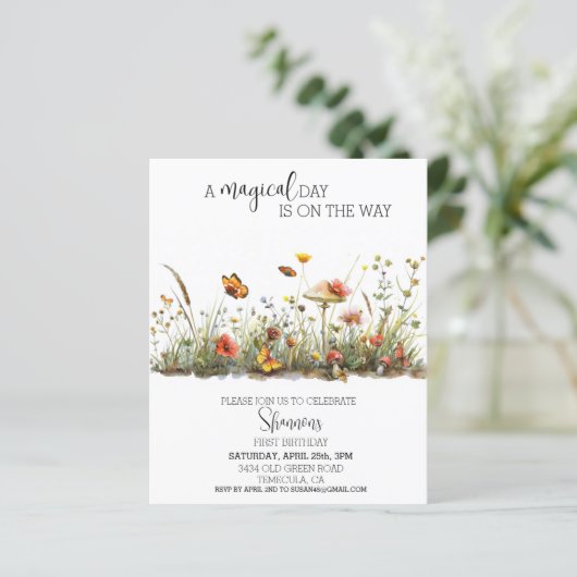 Waldlandcocktail Wasserfarbenes Pilz-Pilz-Paradies (Stehend Vorderseite)