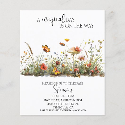 Waldlandcocktail Wasserfarbenes Pilz-Pilz-Paradies (Vorderseite)