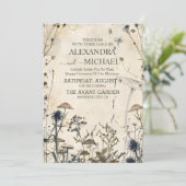 Waldlandfall Wasserfarbenfrohe Pilzhochzeit Einladung (Stehend Vorderseite)