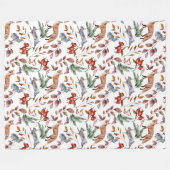 Wäldlandfox und Kaninchenfallfolien Fleecedecke (Vorderseite (Horizontal))
