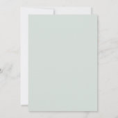 Waldlandgrün | Mint Green Wedding Einladung (Rückseite)