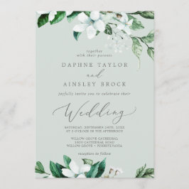 Waldlandgrün | Mint Green Wedding Einladung