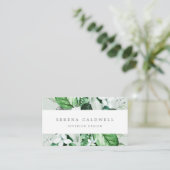 Waldlandgrün | Minze Green Business Card Visitenkarte (Stehend Vorderseite)