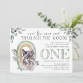 Waldlandgrün | Waldtiere und Regenbogen (Stehend Vorderseite)