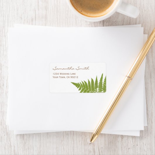 Waldlandhochzeitswesten Adressaufkleber (Insitu)