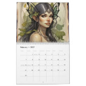 Waldlandmärchen Vintage Jugendstil Fantasy Fee Kalender (Feb 2027)