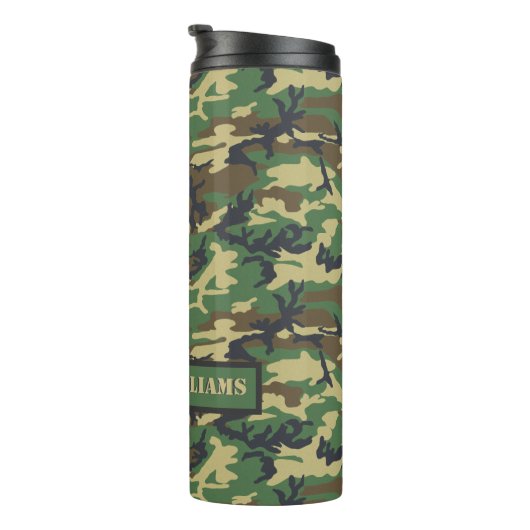 WaldlandMilitairy Camouflage-Druck - Thermosbecher (Nach rechts gedreht)
