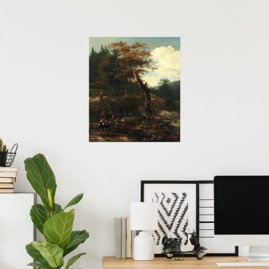 Waldlandschaft - Adam Pynacker Kunstposter Poster (Heimbüro)