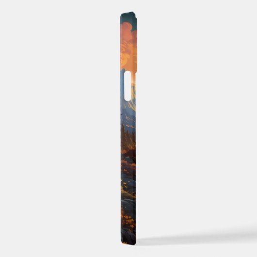 Waldlandschaft am Morgen iPhone Hülle (Rechte Seite)