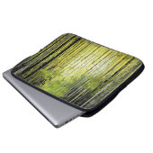 Waldlandschaft Art Deco Malerisches Mosaik Laptopschutzhülle (Vorne Knopf)
