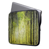 Waldlandschaft Art Deco Malerisches Mosaik Laptopschutzhülle (Vorderseite Links)