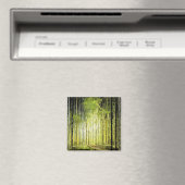 Waldlandschaft Art Deco Malerisches Mosaik Magnet (In Situ (Geschirrspüler))