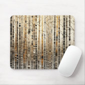 Waldlandschaft Art Deco Malerisches Mosaik Mousepad (Mit Mouse)