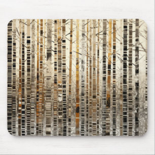 Waldlandschaft Art Deco Malerisches Mosaik Mousepad
