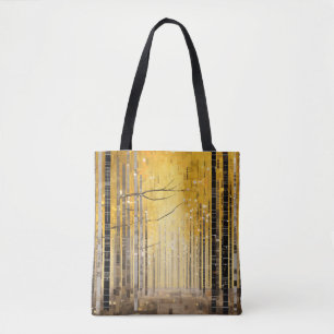 Waldlandschaft Art Deco Malerisches Mosaik Tasche