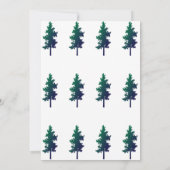 Waldlandschaft Bäume Kinderduschmädchen 2024 Einladung (Rückseite)