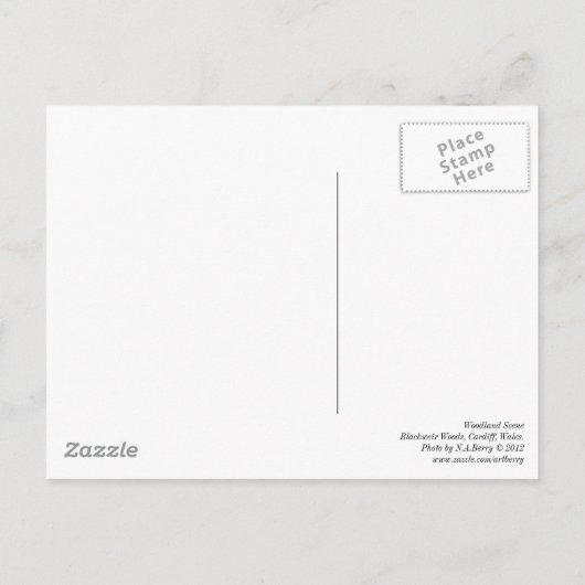 Waldlandschaft. Blackweir Woods, Cardiff Postcard Postkarte (Rückseite)