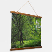 Waldlandschaft. Blackweir Woods, Cardiff Wandteppich Mit Holzrahmen (Gewinkelt)