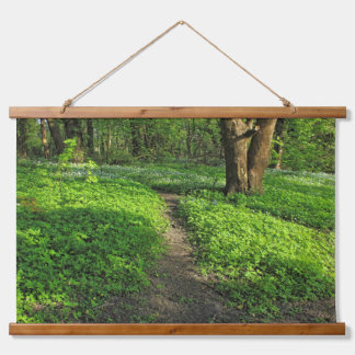 Waldlandschaft. Blackweir Woods, Cardiff Wandteppich Mit Holzrahmen