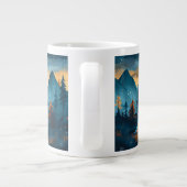 Waldlandschaft, Camping mit Bäumen und Jumbo-Tasse (Rückseite)