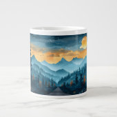Waldlandschaft, Camping mit Bäumen und Jumbo-Tasse (Vorderseite)