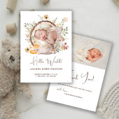 Waldlandschaft Danke Foto Geburtserklärung Einladung