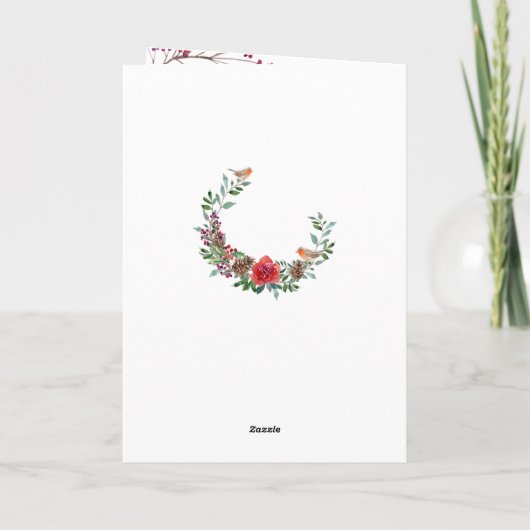 Waldlandschaft, Fuchsweihnachtskarte Karte (Rückseite)