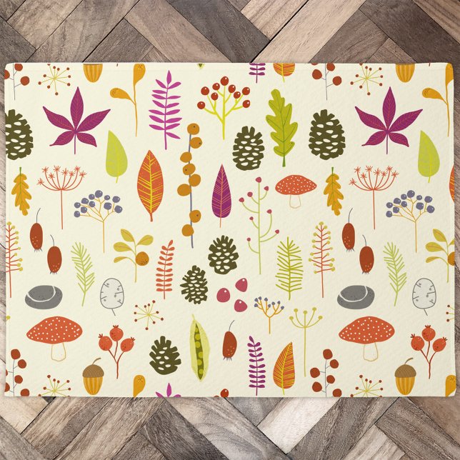 Waldlandschaft Fußmatte (Woodland nature autumn door mat)