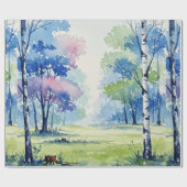 Waldlandschaft Geschenkpapier (Flach)