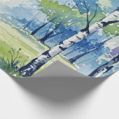 Waldlandschaft Geschenkpapier (Ecke)