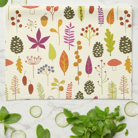 Waldlandschaft Geschirrtuch (Gefaltet)